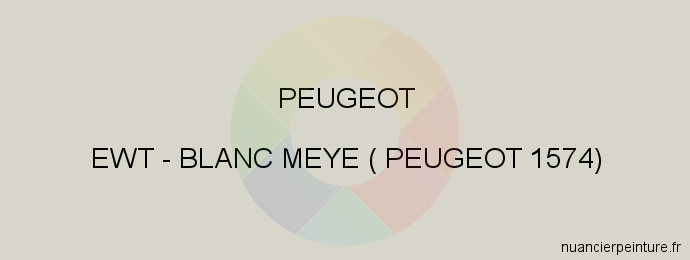 Peinture Peugeot EWT Blanc Meye ( Peugeot 1574)