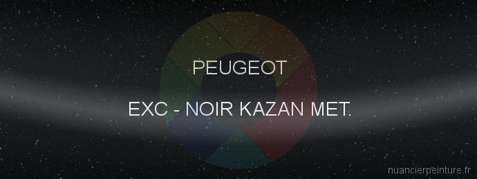Peinture Peugeot EXC Noir Kazan Met.