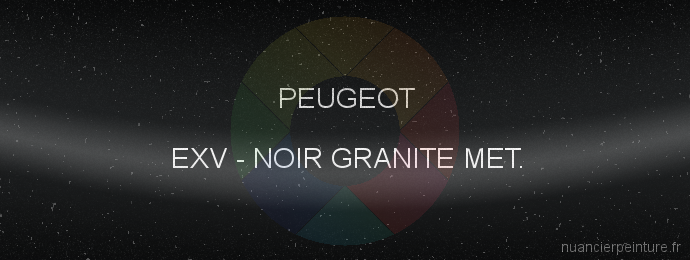 Peinture Peugeot EXV Noir Granite Met.