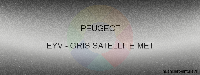 Peinture Peugeot EYV Gris Satellite Met.