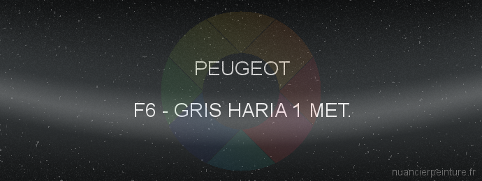 Peinture Peugeot F6 Gris Haria 1 Met.