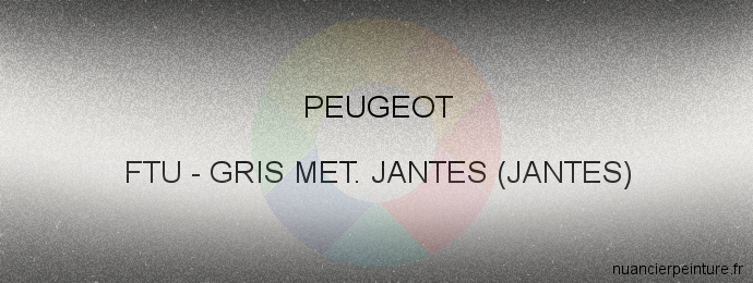 Peinture Peugeot FTU Gris Met. Jantes (jantes)