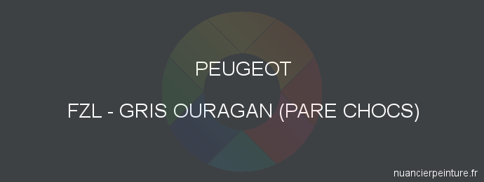 Peinture Peugeot FZL Gris Ouragan (pare Chocs)