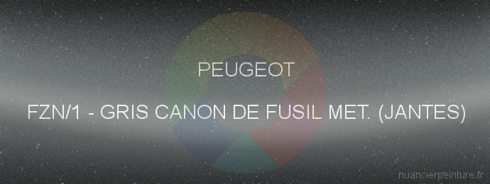Peinture Peugeot FZN/1 Gris Canon De Fusil Met. (jantes)