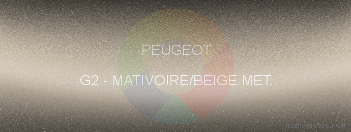 Peinture Peugeot G2 Mativoire/beige Met.