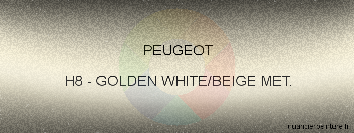 Peinture Peugeot H8 Golden White/beige Met.