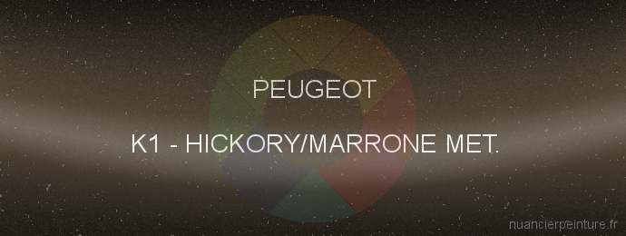 Peinture Peugeot K1 Hickory/marrone Met.