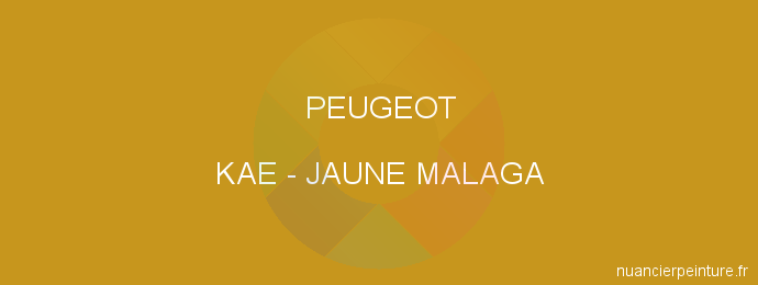 Peinture Peugeot KAE Jaune Malaga