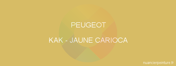Peinture Peugeot KAK Jaune Carioca