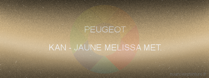 Peinture Peugeot KAN Jaune Melissa Met.