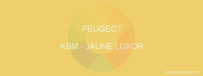 Peinture Peugeot KBM Jaune Luxor
