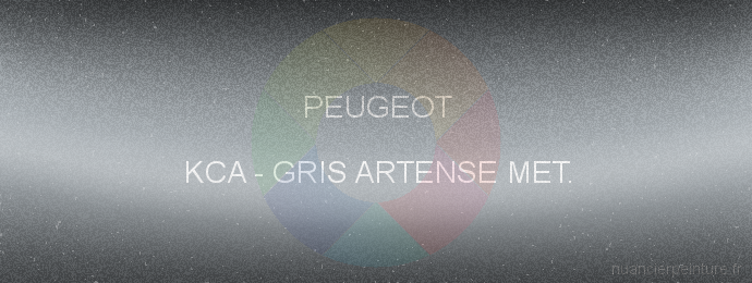 Peinture Peugeot KCA Gris Artense Met.