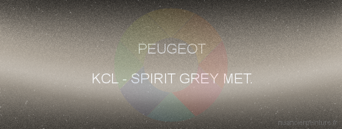 Peinture Peugeot KCL Spirit Grey Met.