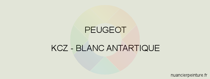 Peinture Peugeot KCZ Blanc Antartique