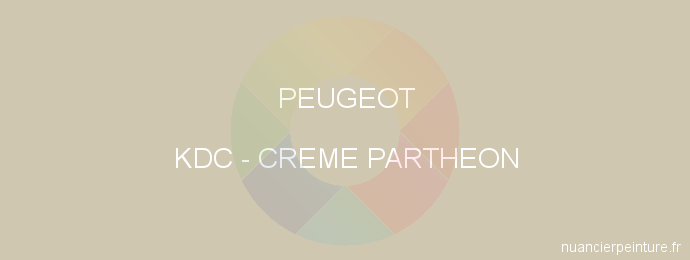 Peinture Peugeot KDC Creme Partheon