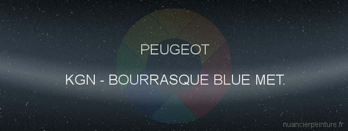 Peinture Peugeot KGN Bourrasque Blue Met.