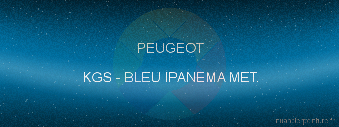Peinture Peugeot KGS Bleu Ipanema Met.