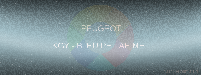 Peinture Peugeot KGY Bleu Philae Met.