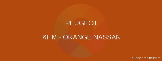 Peinture Peugeot KHM Orange Nassan