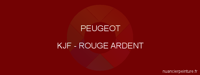 Peinture Peugeot KJF Rouge Ardent