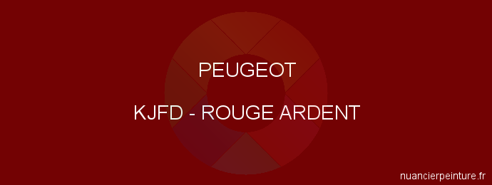 Peinture Peugeot KJFD Rouge Ardent