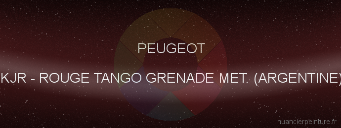 Peinture Peugeot KJR Rouge Tango Grenade Met. (argentine)