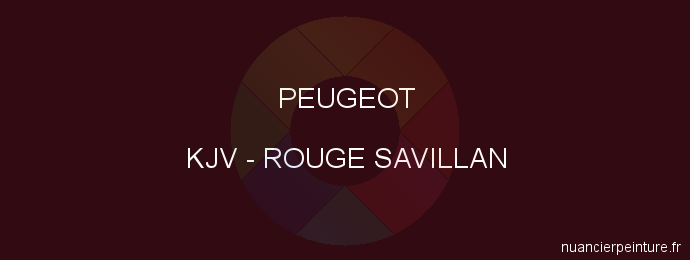 Peinture Peugeot KJV Rouge Savillan