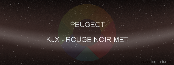 Peinture Peugeot KJX Rouge Noir Met.