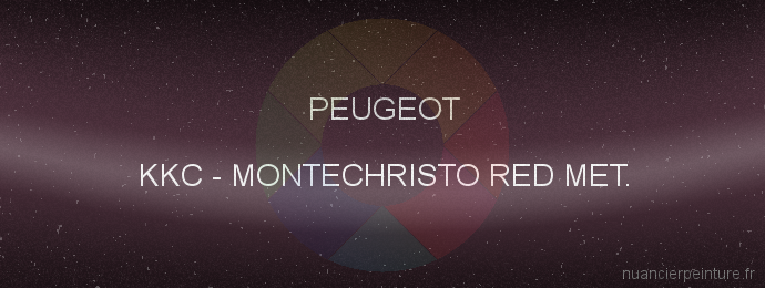 Peinture Peugeot KKC Montechristo Red Met.