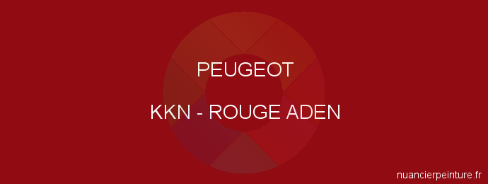 Peinture Peugeot KKN Rouge Aden