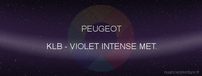 Peinture Peugeot KLB Violet Intense Met.