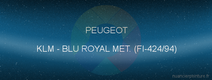 Peinture Peugeot KLM Blu Royal Met. (fi-424/94)