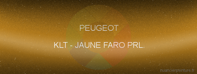 Peinture Peugeot KLT Jaune Faro Prl.