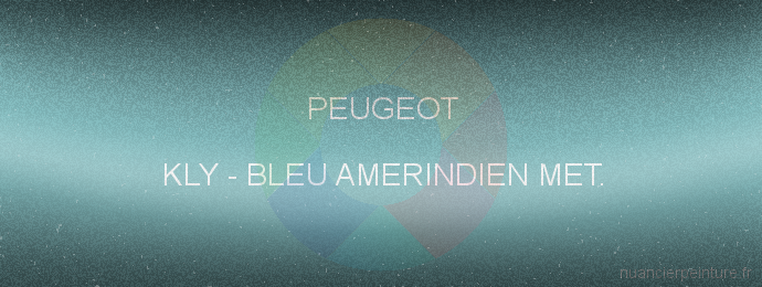 Peinture Peugeot KLY Bleu Amerindien Met.