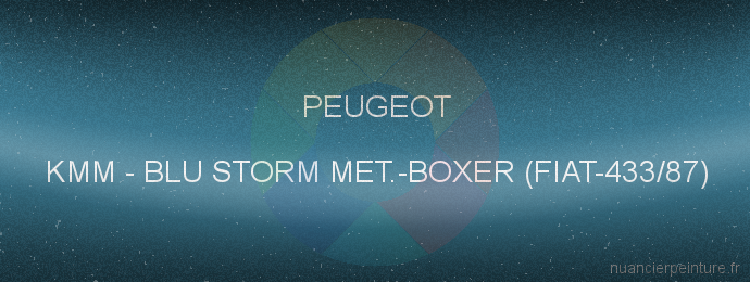 Peinture Peugeot KMM Blu Storm Met.-boxer (fiat-433/87)