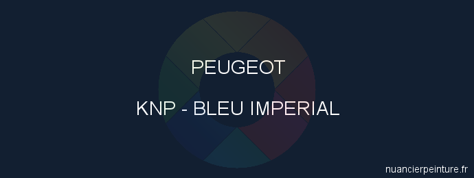 Peinture Peugeot KNP Bleu Imperial