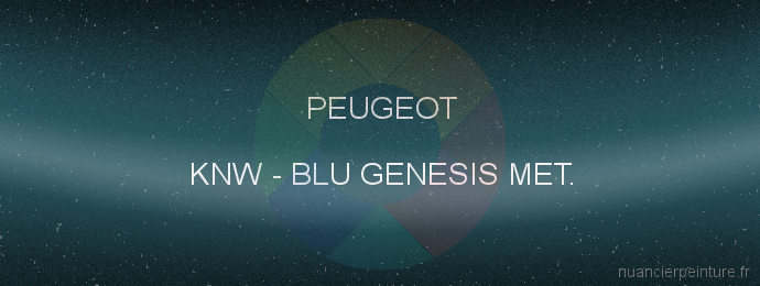 Peinture Peugeot KNW Blu Genesis Met.