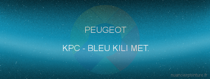 Peinture Peugeot KPC Bleu Kili Met.