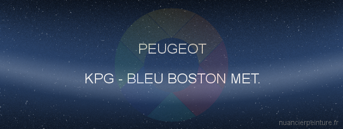 Peinture Peugeot KPG Bleu Boston Met.