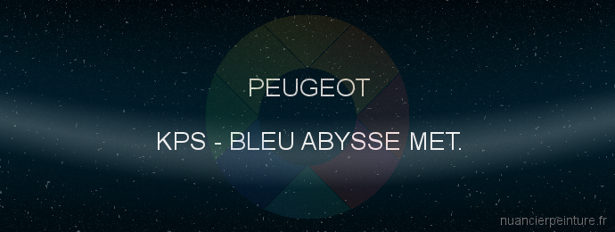 Peinture Peugeot KPS Bleu Abysse Met.