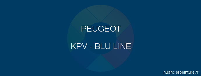 Peinture Peugeot KPV Blu Line