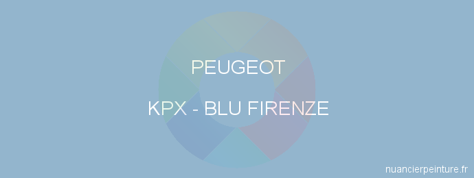 Peinture Peugeot KPX Blu Firenze