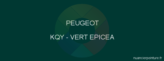 Peinture Peugeot KQY Vert Epicea