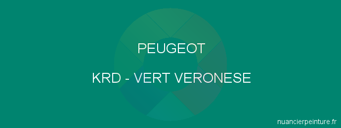 Peinture Peugeot KRD Vert Veronese