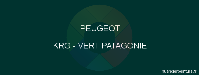 Peinture Peugeot KRG Vert Patagonie