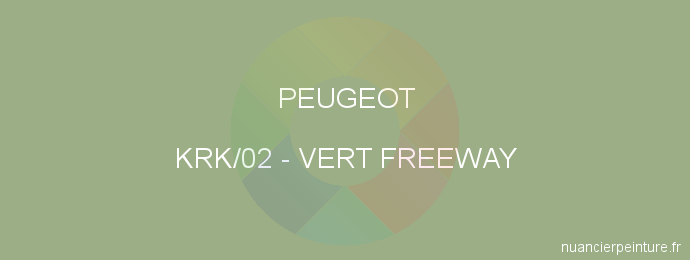 Peinture Peugeot KRK/02 Vert Freeway