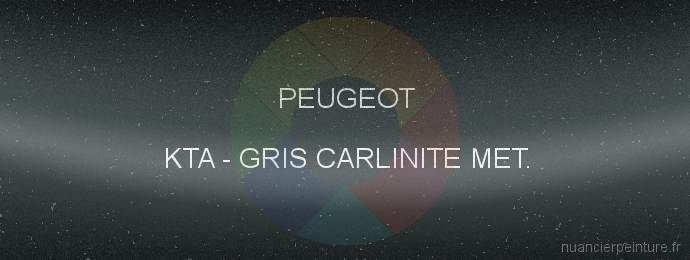 Peinture Peugeot KTA Gris Carlinite Met.