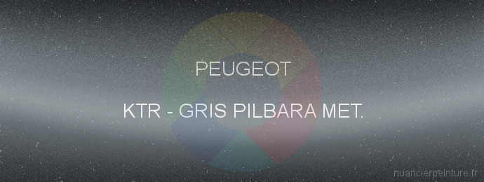 Peinture Peugeot KTR Gris Pilbara Met.