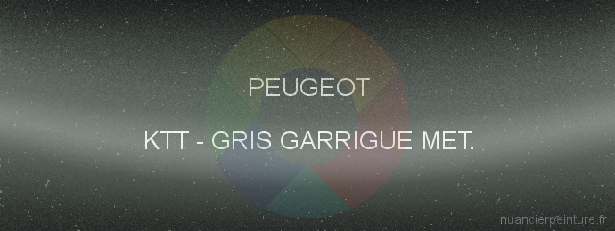 Peinture Peugeot KTT Gris Garrigue Met.