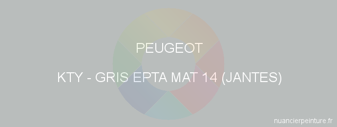 Peinture Peugeot KTY Gris Epta Mat 14 (jantes)